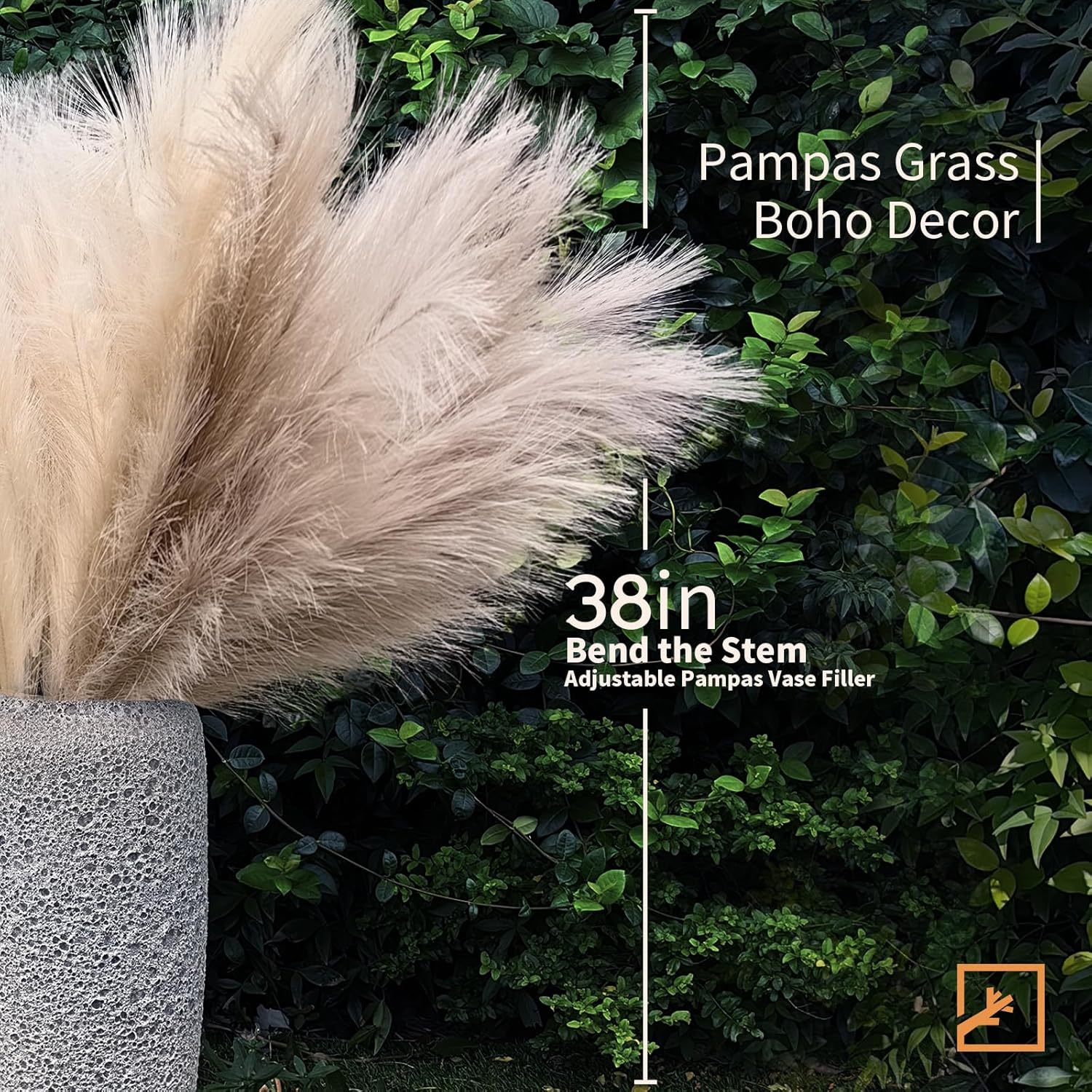 ZIFTY 7-Pcs 38"/3.1FT Black Pampas Grass Large Tall Fluffy Artificial Fake Black Flowers Gothic Decor Bulrush Reed Grass Black Decor for Bedroom Bathroom Wedding (Black)