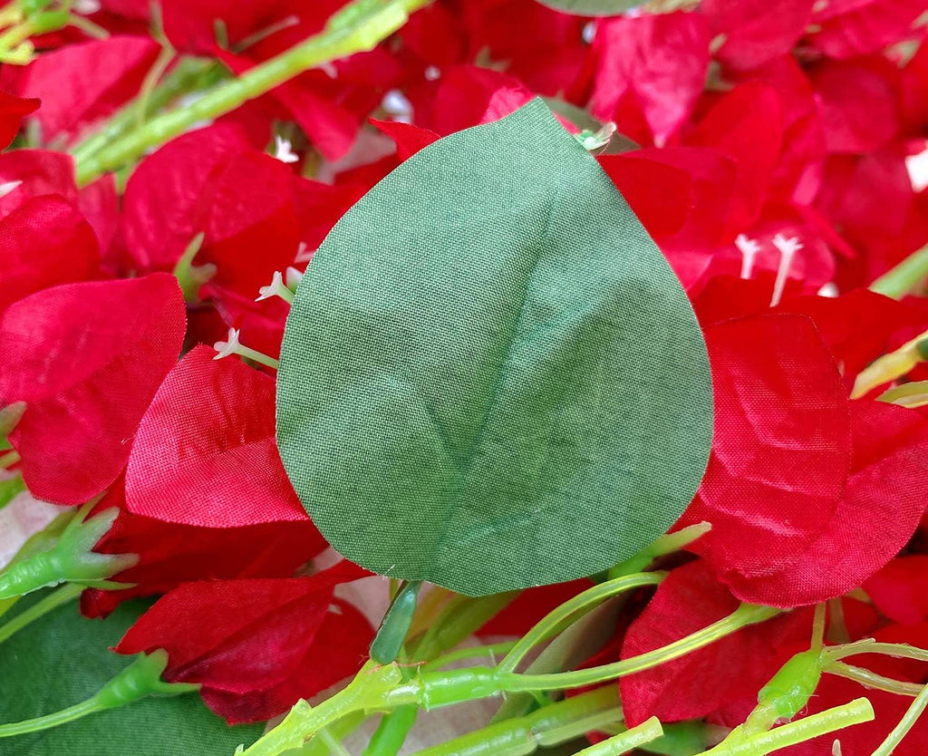 Artificial Flowers Silk Bougainvillea Branches Faux Artificial Bougainvillea Floral Stems Long Plant Branches 45" for Wedding Centerpieces, Table Runner, Home Decoration (White - Pack of 4pcs)