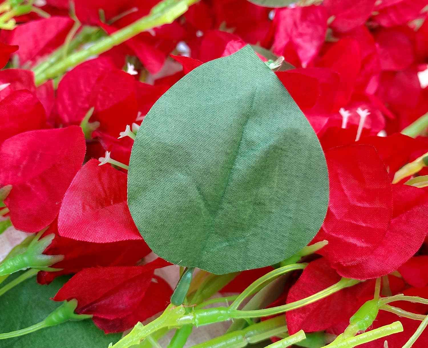 Artificial Flowers Silk Bougainvillea Branches Faux Artificial Bougainvillea Floral Stems Long Plant Branches 45" for Wedding Centerpieces, Table Runner, Home Decoration (White - Pack of 4pcs)
