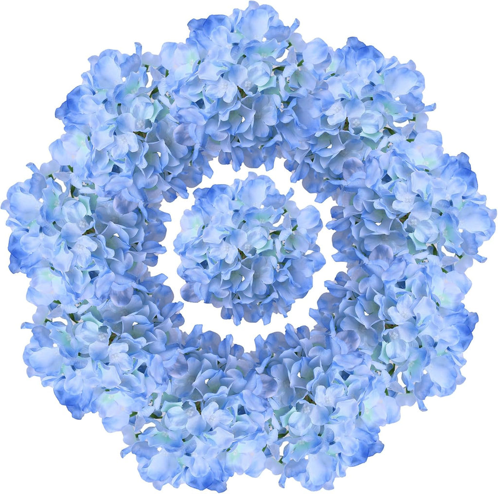 AVIVIHO Dusty Pink Hydrangea Artificial Flowers Pack of 10 Fake Hydrangeas Heads Full Faux Hydrangea Silk Flowers with Stems for Wedding Home Party Centerpieces Shop Baby Shower Decoration