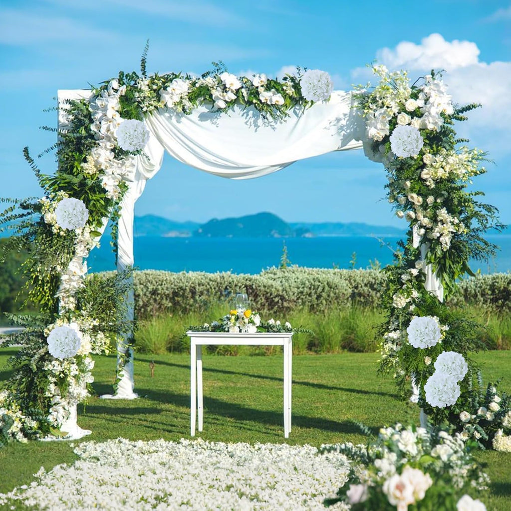 AVIVIHO Dusty Pink Hydrangea Artificial Flowers Pack of 10 Fake Hydrangeas Heads Full Faux Hydrangea Silk Flowers with Stems for Wedding Home Party Centerpieces Shop Baby Shower Decoration