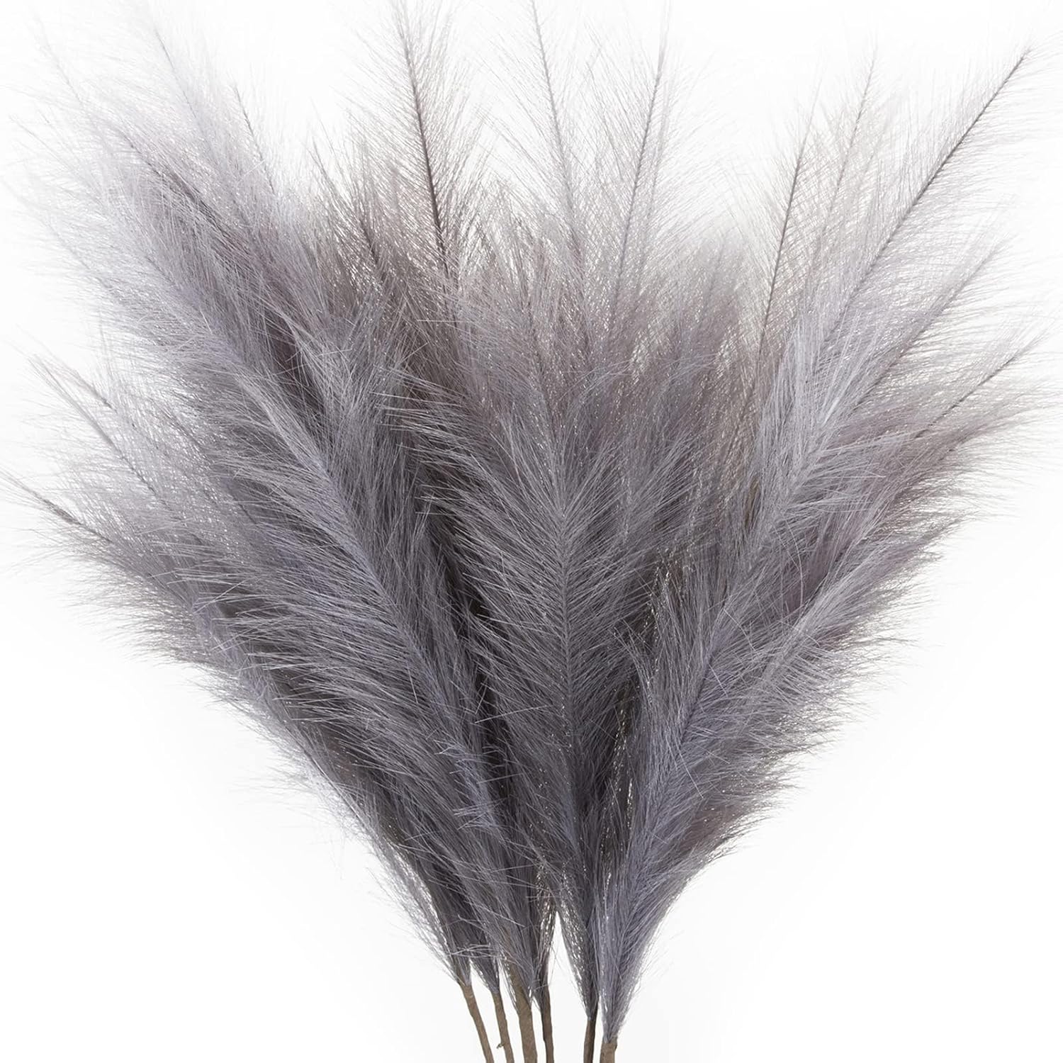 ZIFTY 7-Pcs 38"/3.1FT Black Pampas Grass Large Tall Fluffy Artificial Fake Black Flowers Gothic Decor Bulrush Reed Grass Black Decor for Bedroom Bathroom Wedding (Black)