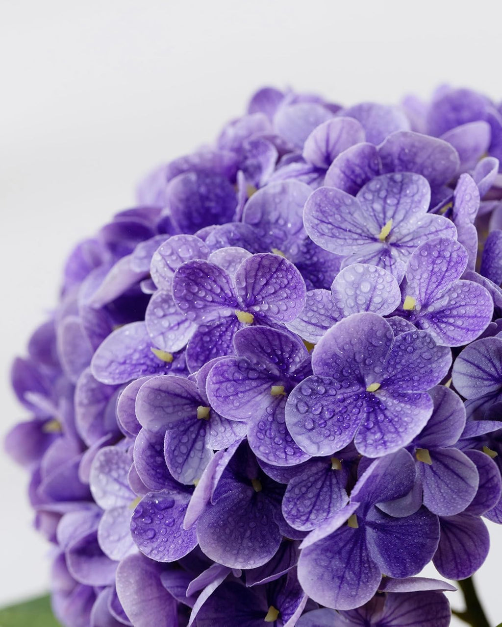 DuHouse 3Pcs Large Hydrangea Artificial Flowers,Latex Real Touch Hydrangeas Lifelike Hydrangea Flower for Home Wedding Bouquets Centerpieces Party Living Room Decoration(Blue)