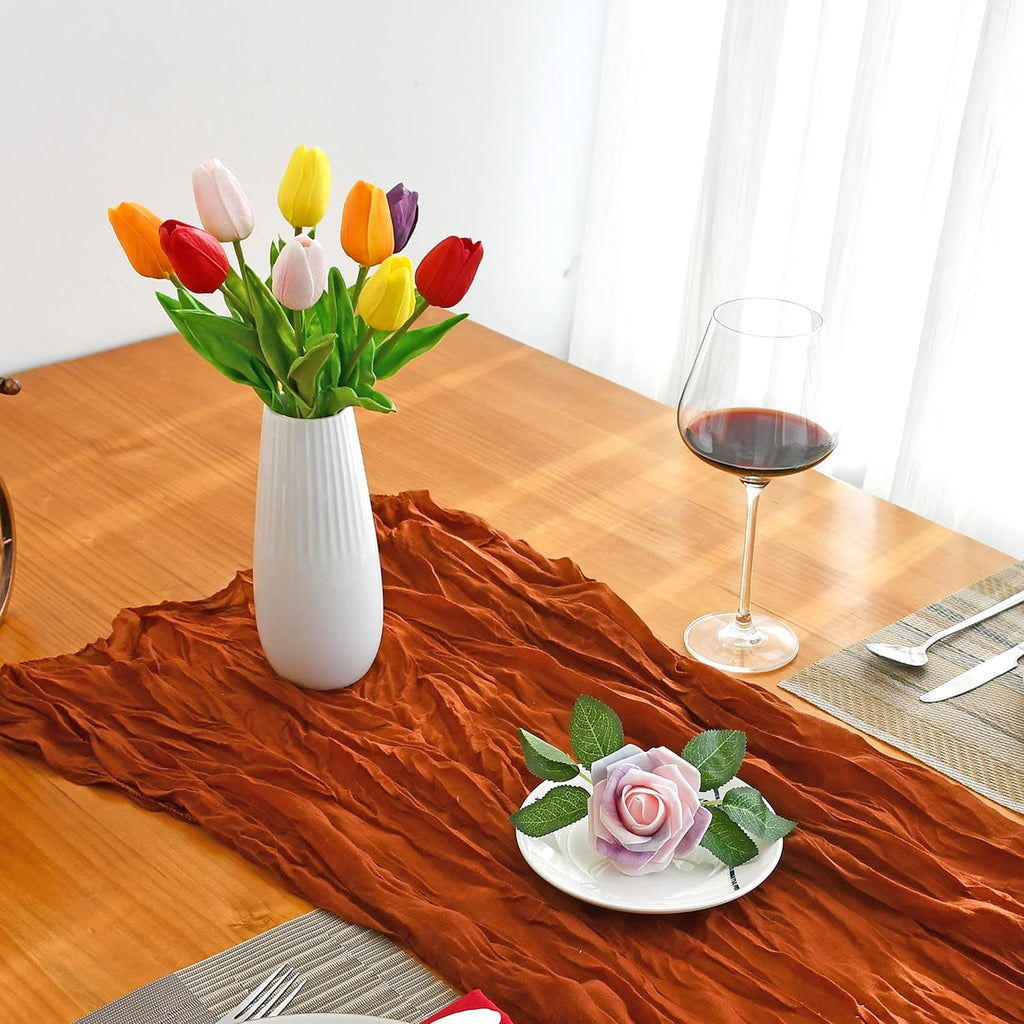 Mandy's 20pcs Pure White Flowers Artificial Tulip Silk Flowers 13.5" in Bulk Home Kitchen Wedding Decorations