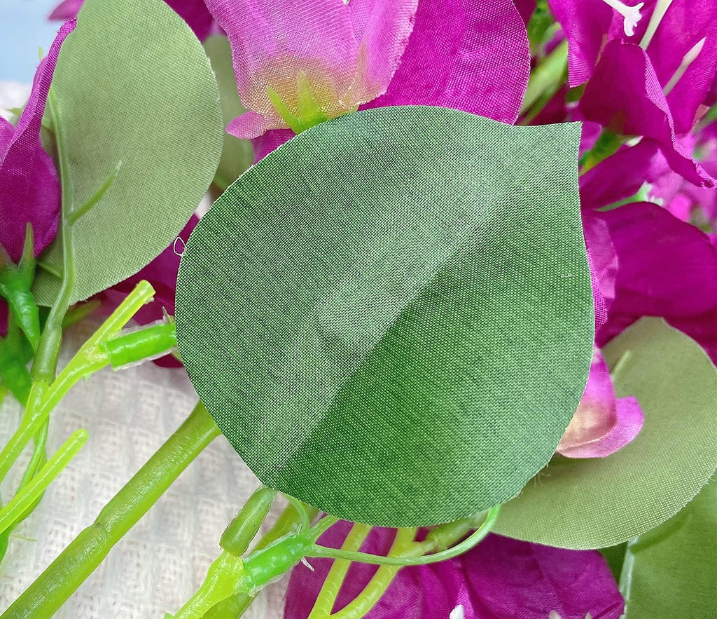 Artificial Flowers Silk Bougainvillea Branches Faux Artificial Bougainvillea Floral Stems Long Plant Branches 45" for Wedding Centerpieces, Table Runner, Home Decoration (White - Pack of 4pcs)