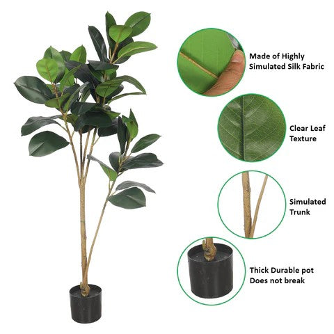 Faux Rubber Plant 140cm Tall