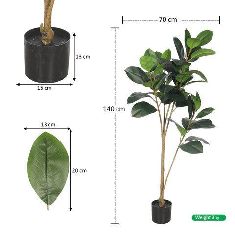 Faux Rubber Plant 140cm Tall