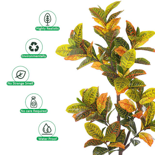 Nearly Natural Croton Plant